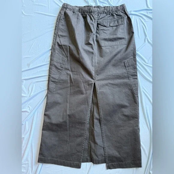 BDG Cargo Maxi Skirt Dark Olive Green Size M - Picture 5 of 7